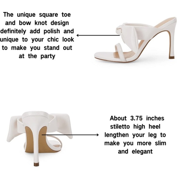 🤍NEW🤍Laicigo high heel strappy sandals with bow size 6.5 - Picture 10 of 10